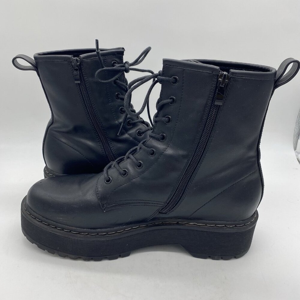 Steve Madden Basille Lace Up Platform Lug Sole Boot Women 11 Combat 90s Grunge - Picture 7 of 16